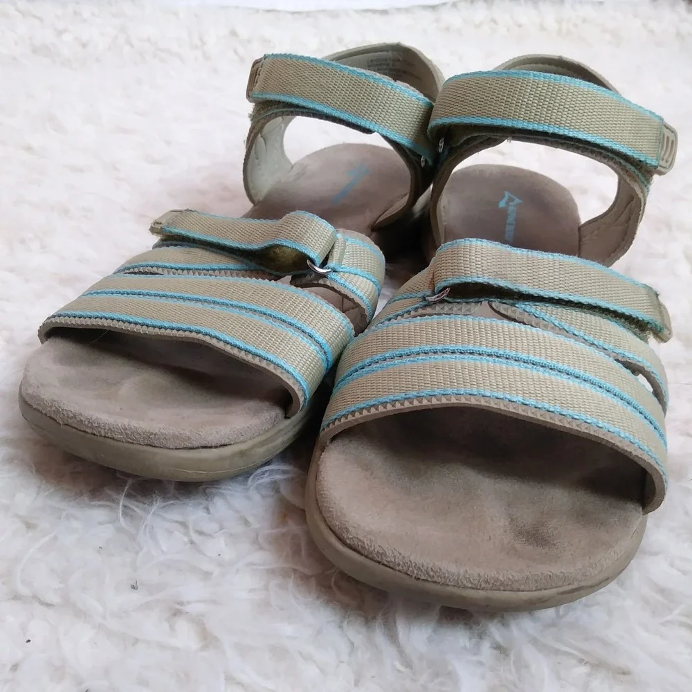 Alpine Design Riley Taupe Women's Sz 9 Open Toe Adjustable Strap Comfort Sandals